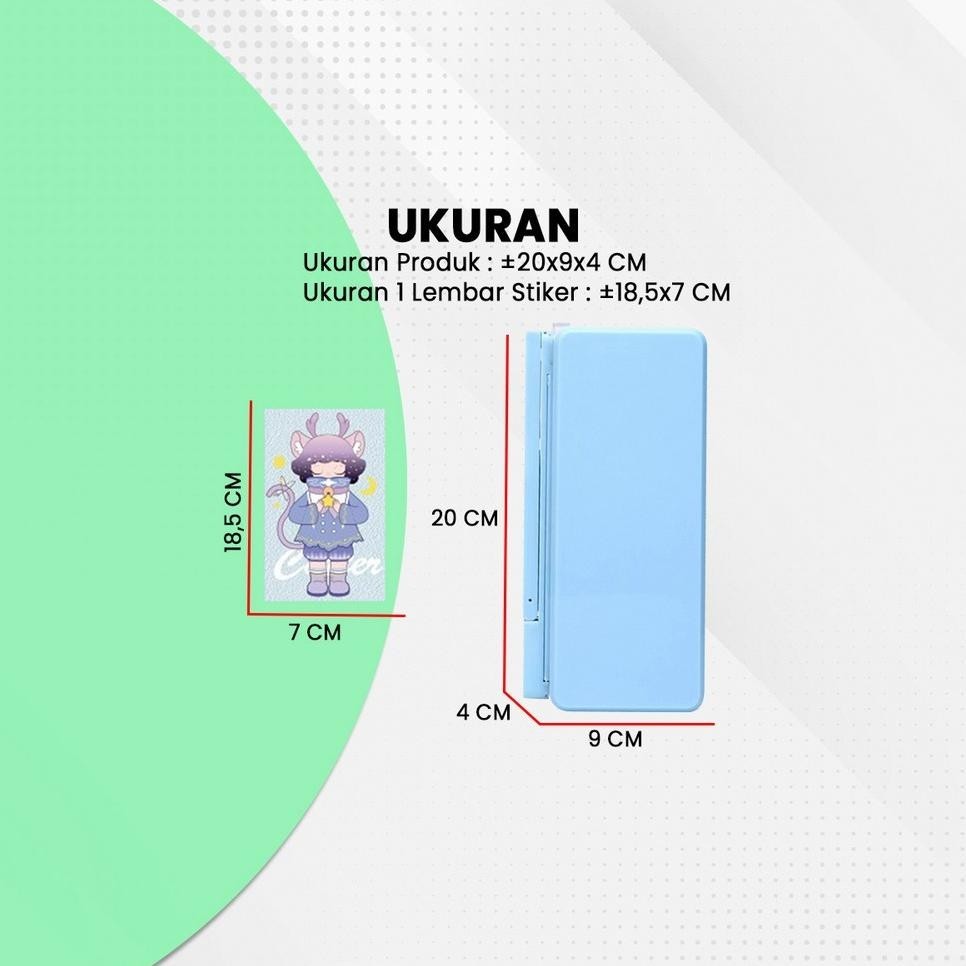 

Hot Tempat Pensil Lipat 2In1 Multifungsi Tempat Penyimpanan Alat Tulis Anak Sekolah / Pencil Case Book Holder Portable / Kotak Pensil Lipat Dengan Tatakan Buku Dan Papan TulisMiniPraktis Bunda A73 Garansi