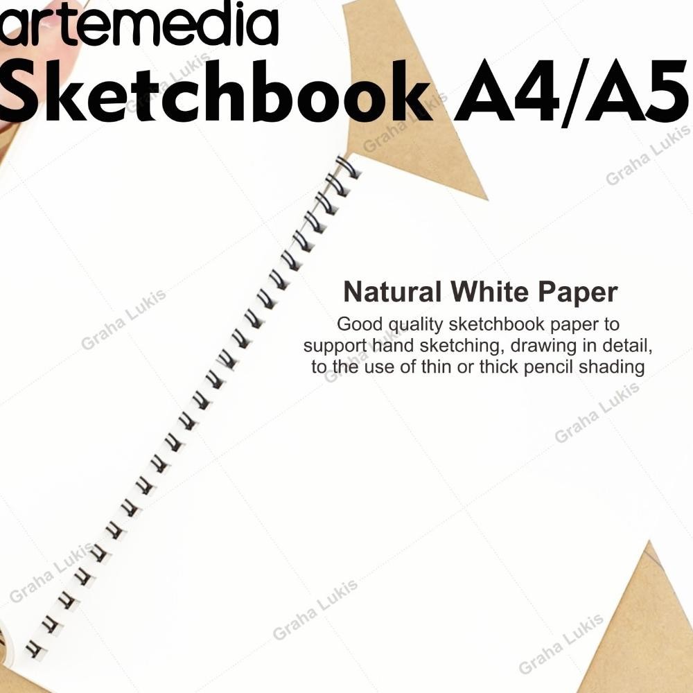 

Diskon Artemedia Sketchbook Wired A5 A4 Craft Cover Jilid Spiral - 110Gsm Hig Quality