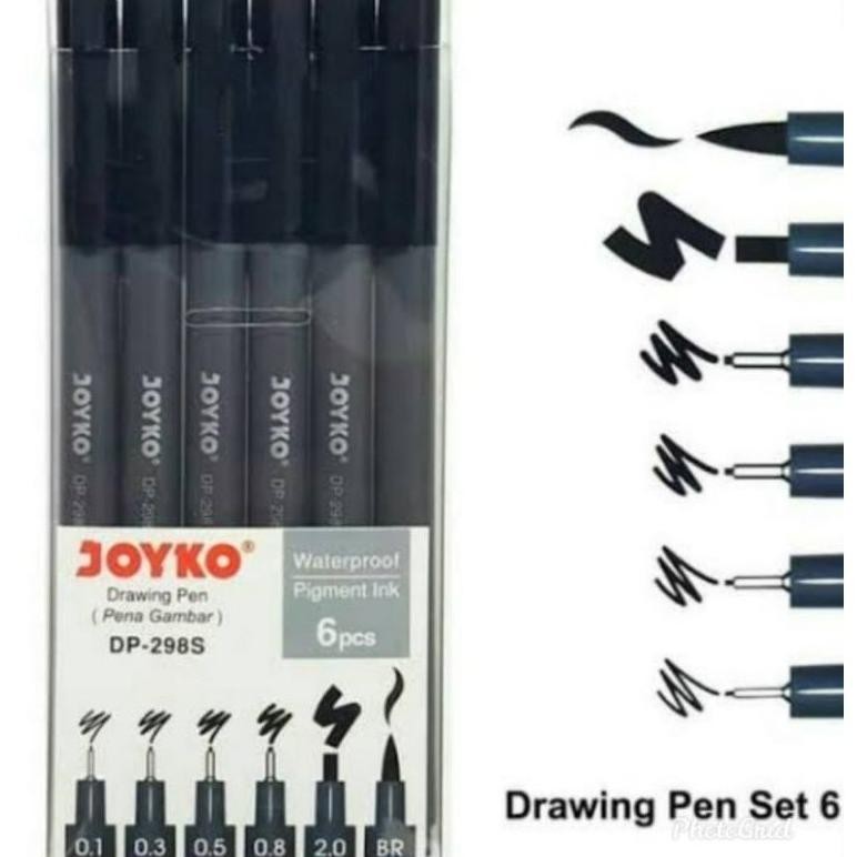 

Super Murah Drawing Pen Set Joyko / Set 6 Pcs 8.8