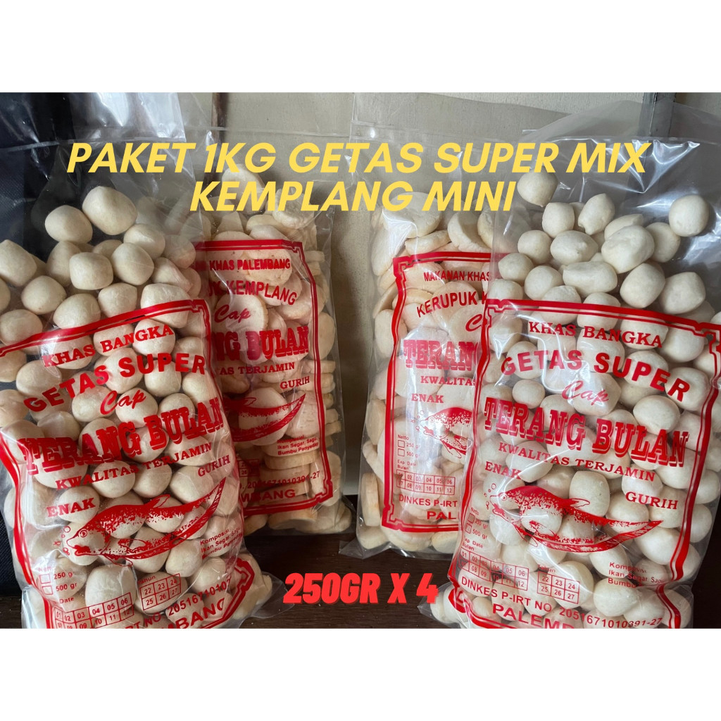 

PAKET 1KG GETAS MIX MINI ASLI PALEMBANG