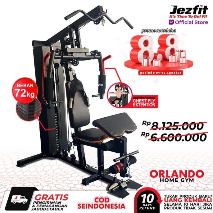 Jezfit Alat Fitness Homegym 1 sisi Alat angkat beban Orlando
