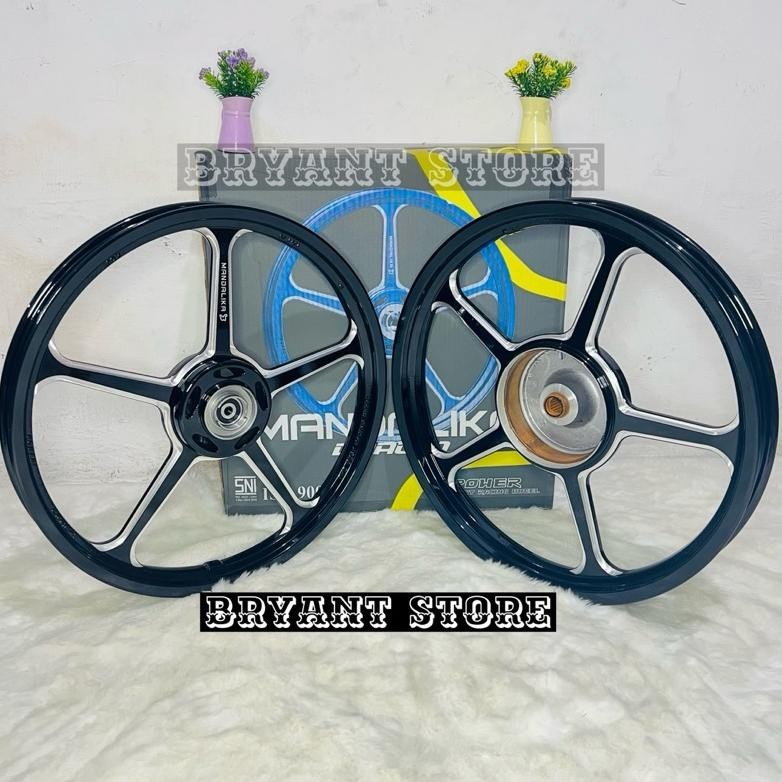 DFR VELG RACING POWER MANDALIKA PALANG 5 140/160 RING 17 SET DEPAN BELAKANG  PNP 140 160 RING17 BINT