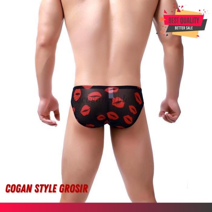 MEN BRIEF PRIA CELANA DALAM TRANSPARAN PRIA BLACK