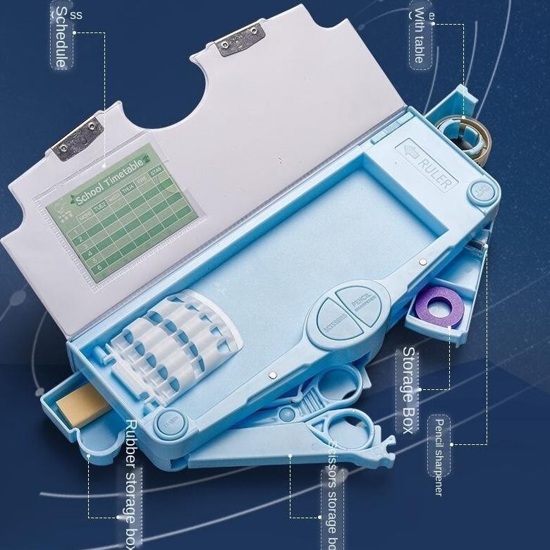 

ad-3 MATOUGUI -Kotak Pensil Anak Tempat Pensil Multifungsi Motif Storage Box Lapisan Ganda Tunggal Dengan Rautan Kapasitas Pencil Astronaut 3D Cartoon Multi -Fungsi Kotak Pensil Sale