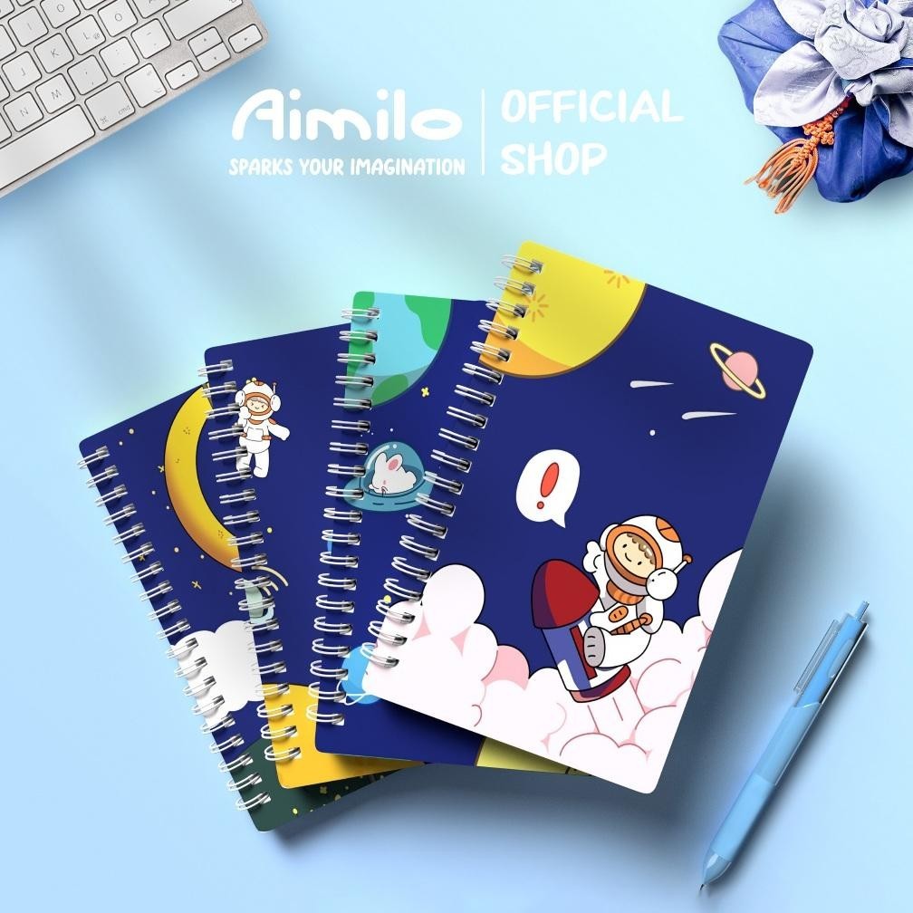 

aw-96 [READY] Aimilo Notebook A5 Buku Diary Aesthetic Buku Jurnal Buku Catatan Buku Note Stiker Buku Tulis Aesthetic Sekolah Stationary Premium