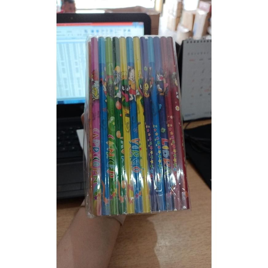 

ew-98 (12PCS) PENSIL 2B HIJAU / BIRU / BATIK / FANCY KARAKTER / GREEBEL HIJAU / BONEKA PAPAN Hemat