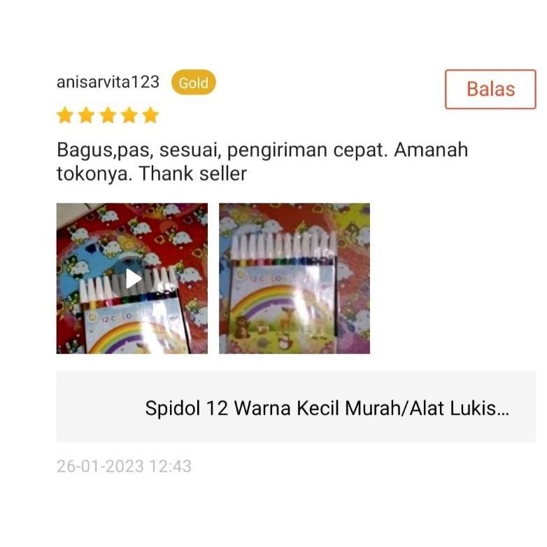 

io-98 Spidol 12 Warna Kecil Murah/Alat Lukis Warna Gambar Murah Berkualitas