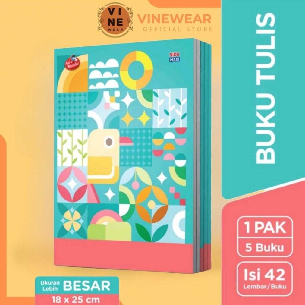 

FE24 Buku Tulis Sidu Maxi 42 Lembar isi 5 Pack Glossy Viral