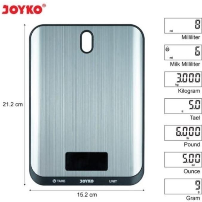 Timbangan Dapur JOYKO DSL A3 Max 10kg / Digital Scale DSL-A3