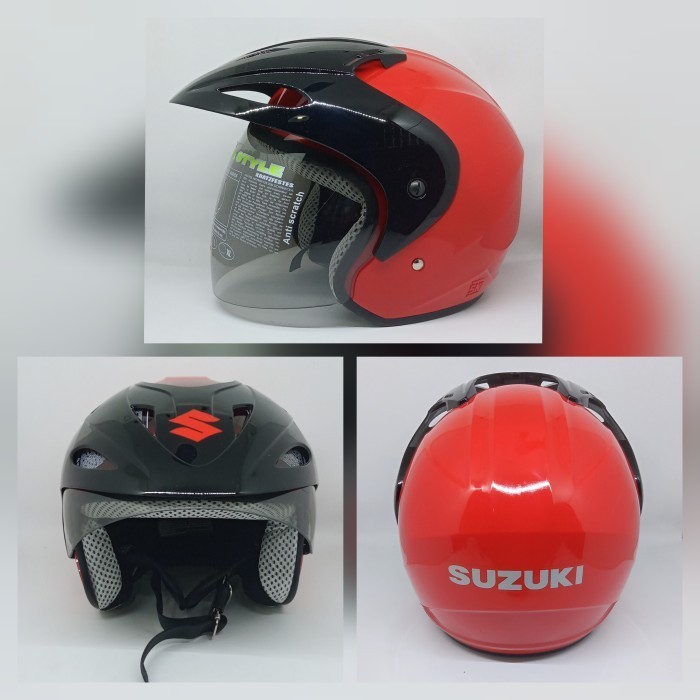 Helm Half Face Original Standar Suzuki Satria Fu 150 Sni
