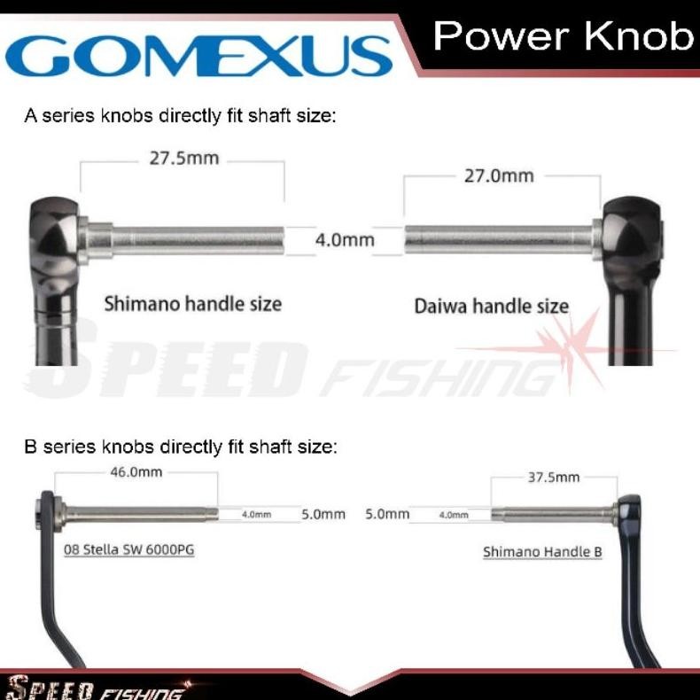 TERLARIS Knob Handle Reel Gomexus Untuk Reel Shimano Daiwa Ryobi 2er-54