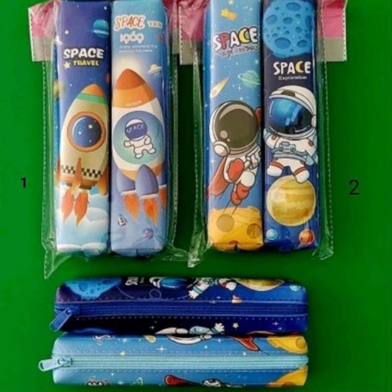 

Tt60 Kotak Pencil Resleting Astronout 2Pcs/ Kotak Pencil Xiao Ling Jing Set Terlaris