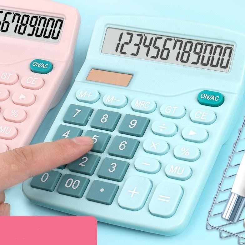 

Fsd-34 Kalkulator 837S 12 Digit Pink / Blue Two Power - Caclulator Check Double Power Super Sale