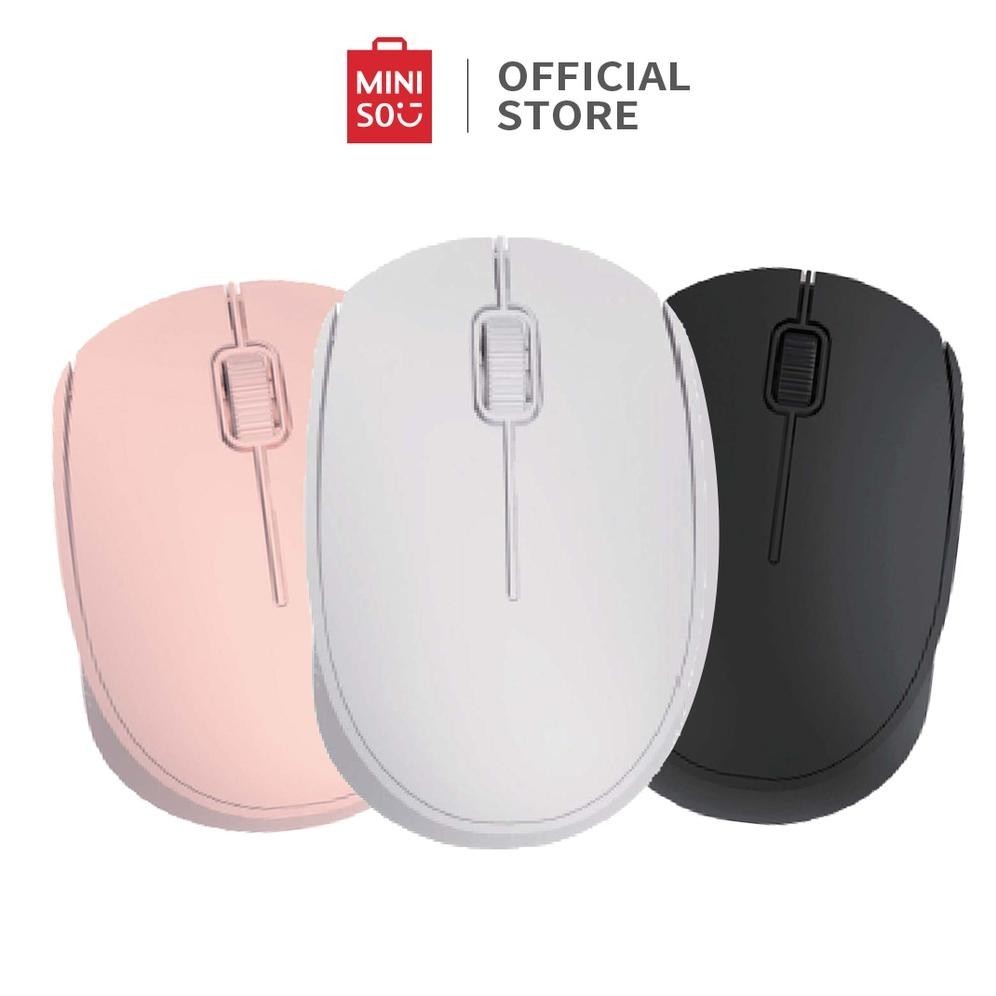 ORIGINAL MINISO Mouse Wireless 2.4GHz Optical Sensor 1600 dpi Nirkabel Portabel Office Mice untuk Wi