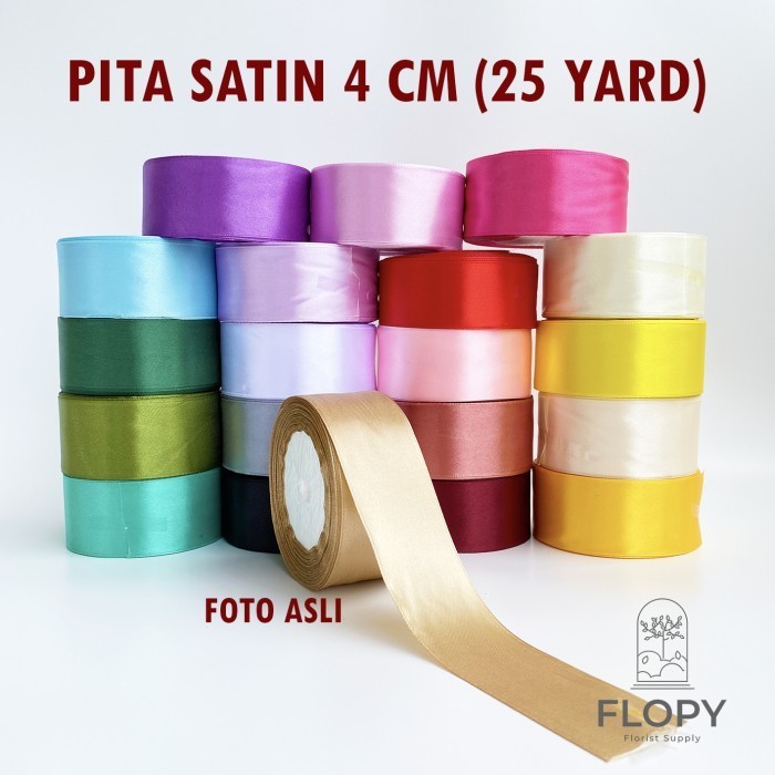 

JUAL 1 Roll Pita Satin 4 cm - 20 Yard / 18 Meter