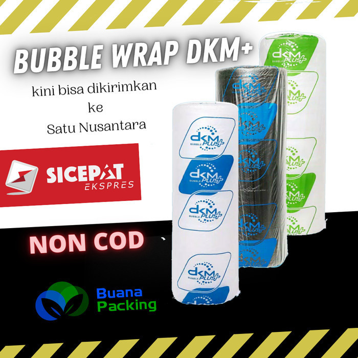 

HRG DISKON BUBBLE / BUBLE WRAP ROLL HITAM PUTIH BENING TEBAL DKM+