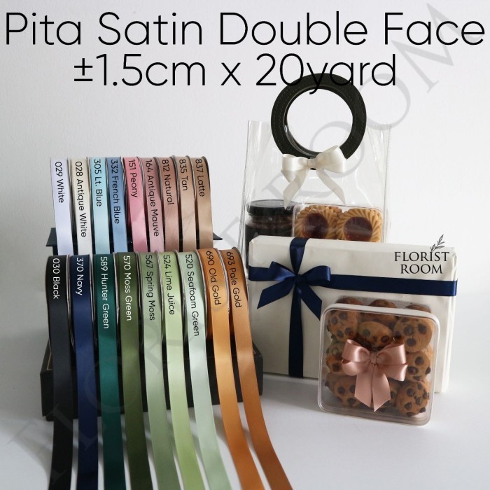 

MURAH Pita Satin Double Face 1.5cm x 20yard - Satin Ribbon