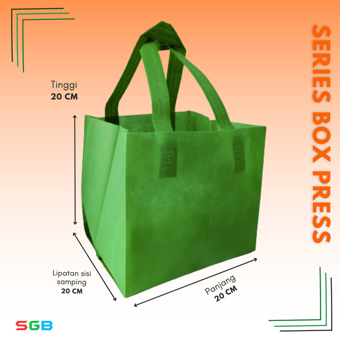 

SALE Tas Spunbond membentuk Box 20x20 & 22x22 (TLSbox) harga perLUSIN 12pc