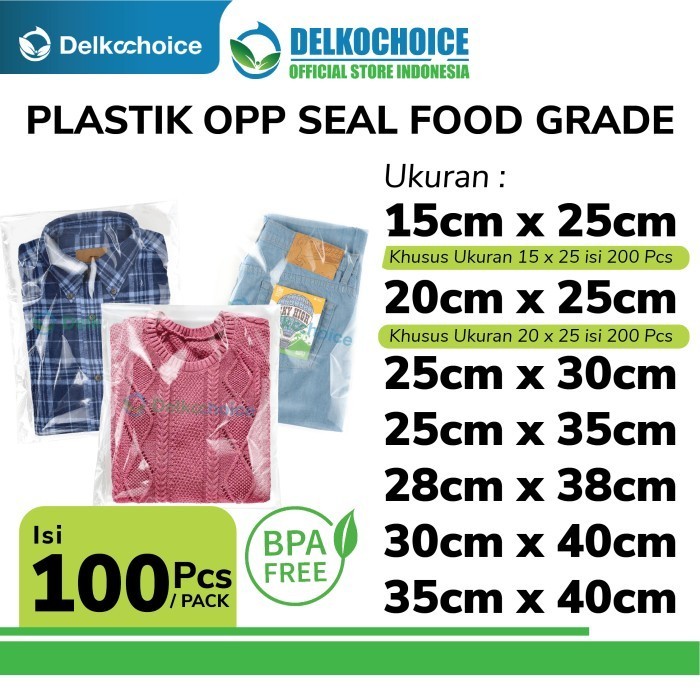 

HARGA DISKON Plastik OPP SEAL TEBAL KUAT Kemasan Packing Garment DELKOCHOICE