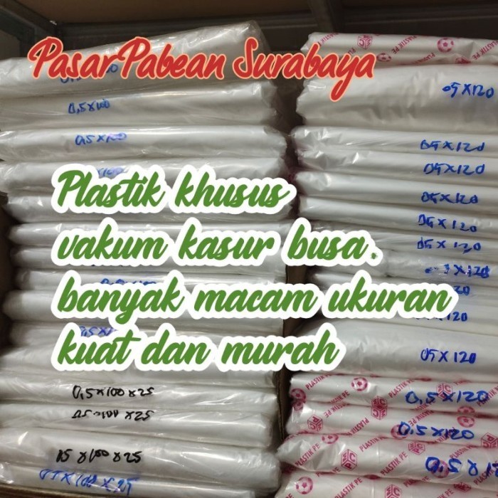 

TERMURAH PREMIUM Plastik khusus vakum kasur busa inoac warna putih butek bening