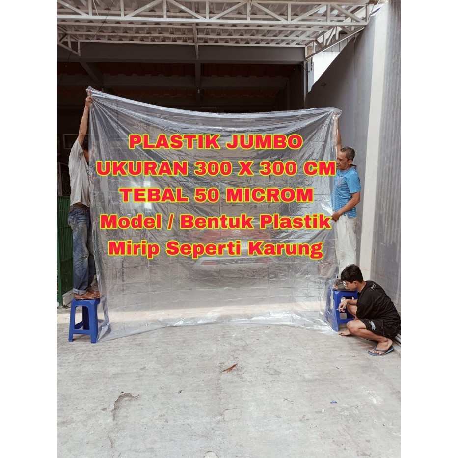 

SALE Kantong Plastik Super Jumbo PE Pembungkus Lemari 300 x 300Cm 3x3M