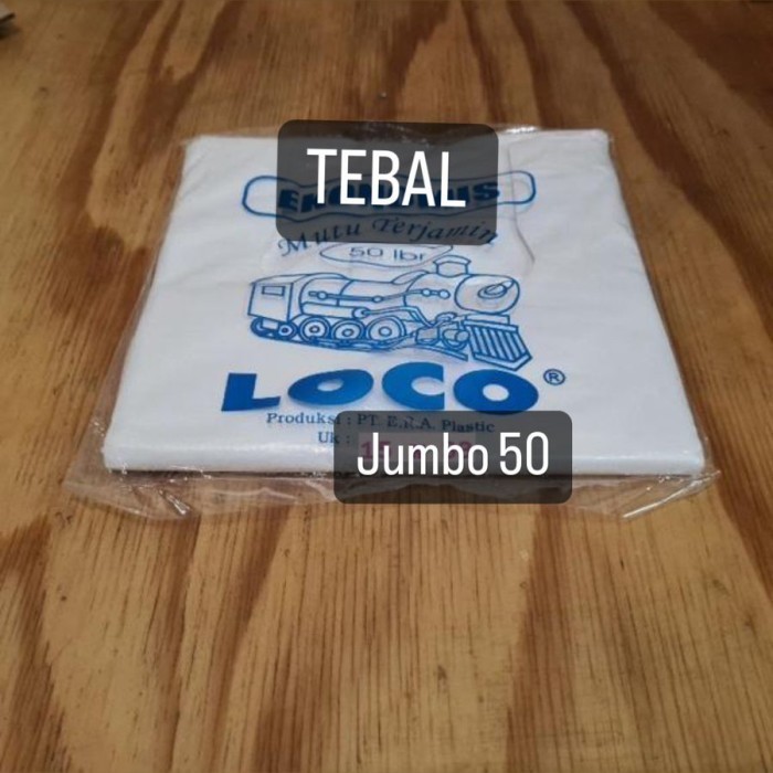

HARGA DISKON Kantong Plastik Kresek Loco putih uk 50 ( Jumbo ) 1 kg