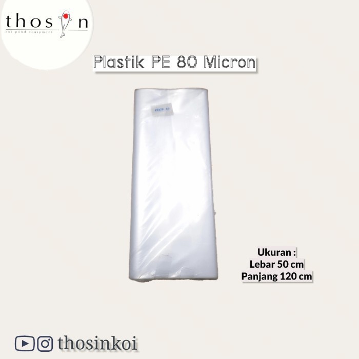 

DISKON Kantong plastik PE packing ikan koi hidup 50cm x 120cm tebal 80 mikron