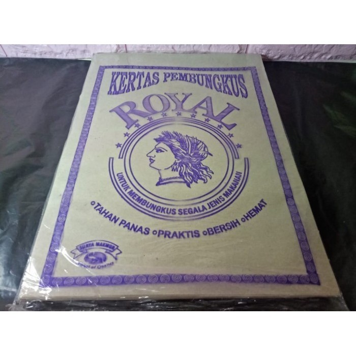 

MURAH (1 pack) ROYAL Kertas Nasi Pembungkus Makanan / Kertas Nasi Coklat