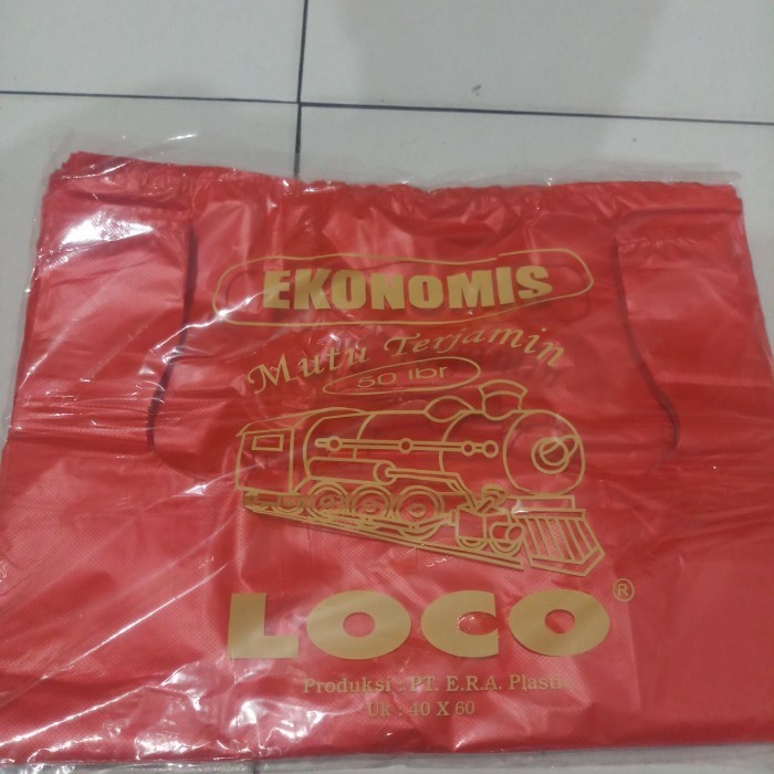 

PROMO KANTONG PLASTIK KRESEK MERAH EKONOMIS LOCO 40 x 60