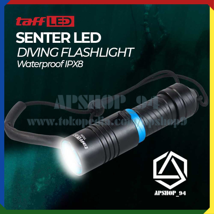 SENTER MENYELAM LED SCUBA DIVING FLASHLIGHT WATERPROOF L2 3800 LUMENS