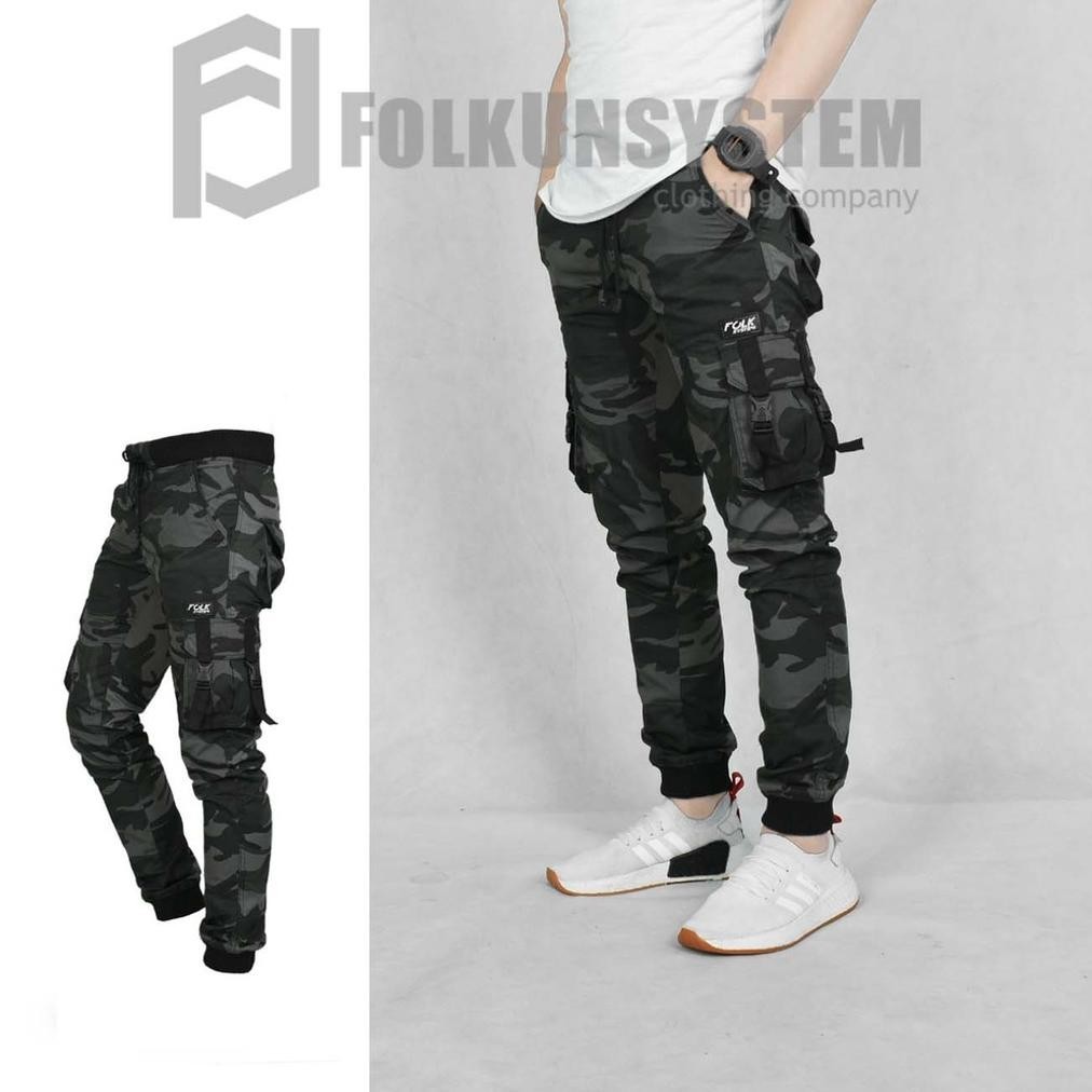 Celana Cardinal Panjang Pria Cargo Joger Army Folksystem