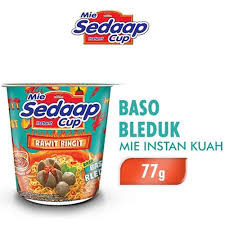 

RMY-SPM MIE SEDAAP CUP KUAH RAWIT BINGIT RASA BASO BLEDUK 77 G