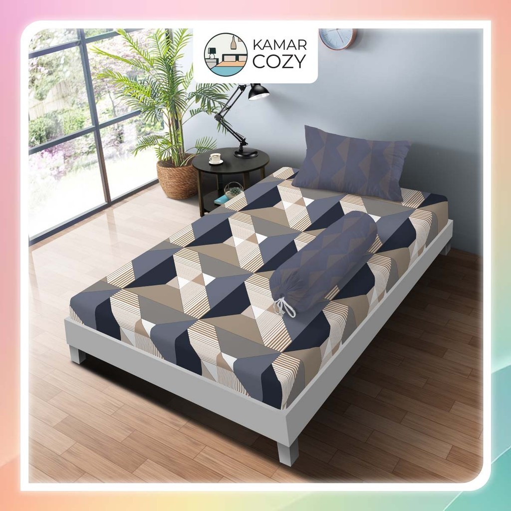 Sprei Kintakun Set Fitted LITE Single 100x200 / 120x200 David Tinggi 20 cm Variasi Motif Estetik / M