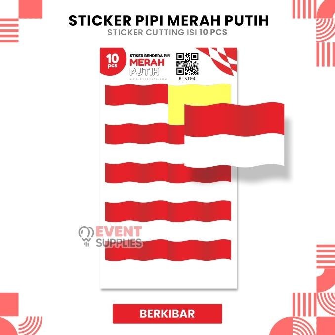 

PROMO AKHIR TAHUN Stiker Pipi HUT RI Bendera Merah Putih / Sticker Pipi Kemerdekaan 17an Pancasila I Love Indonesia COD