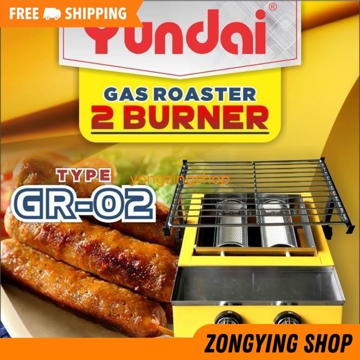 KOMPOR GAS PANGGANG SOSIS BBQ YUNDAI GAS ROASTER 2 DAN 4 TUNGKU BURNER ZONGYING SHOP TERBAIK