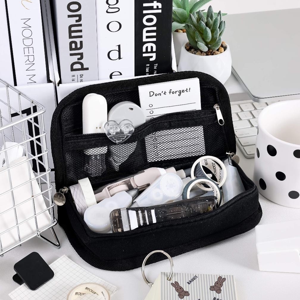 

SALE Tempat Pensil Kapasitas Besar Kanvas Kotak Pensil Sederhana untuk Tas Penyimpanan Alat Tulis Siswa er-56