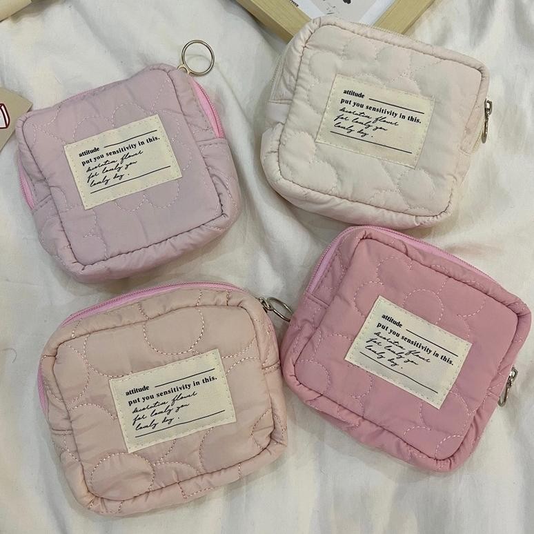 ORIGINAL mini pouch dompet kain kecil hp kunci tas skincare makeup kosmetik serbaguna multifungsi ko