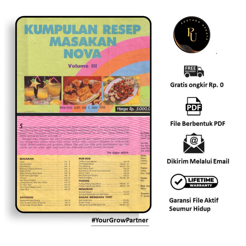 

401. KUMPULAN RESEP MASAKAN NOVA VOLUME III - [-]