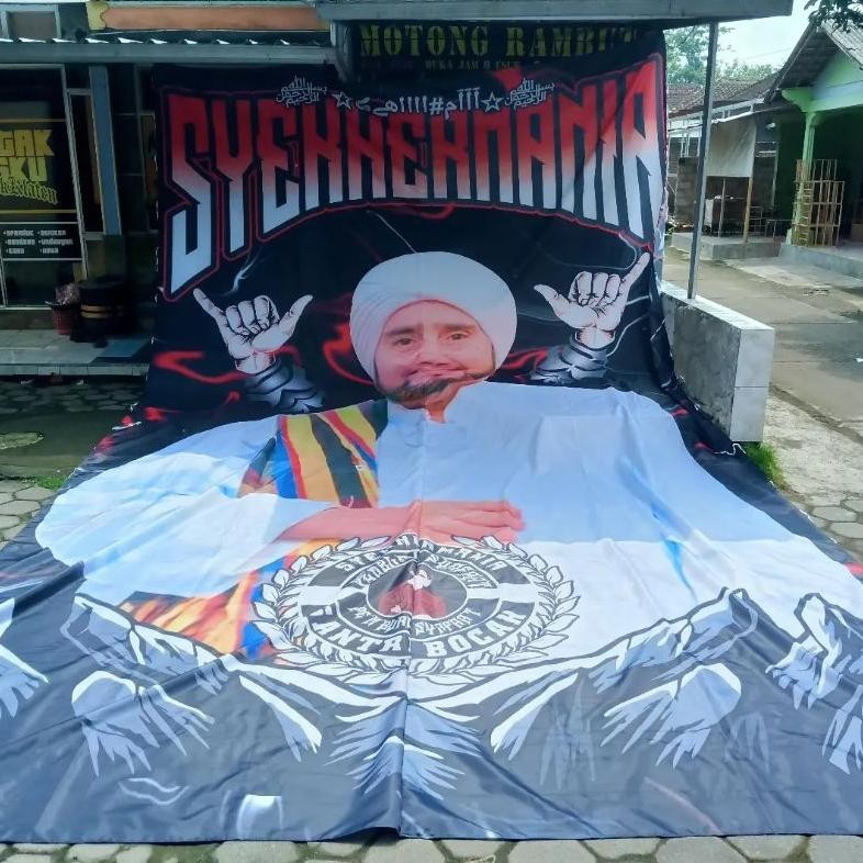 hwnn - bendera sholawat 7x4 meter | bendera syekhermania full printing | bendera jumbo giant flag mu