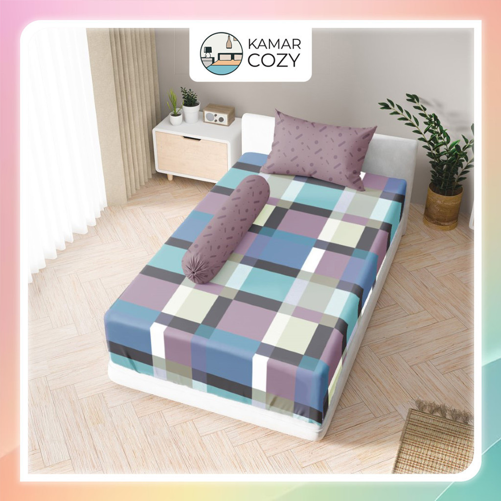 Sprei Kintakun Set Fitted Single 90x200 / 100x200 / 120x200 Darma Dluxe Aesthetic Tinggi 25 cm Estet