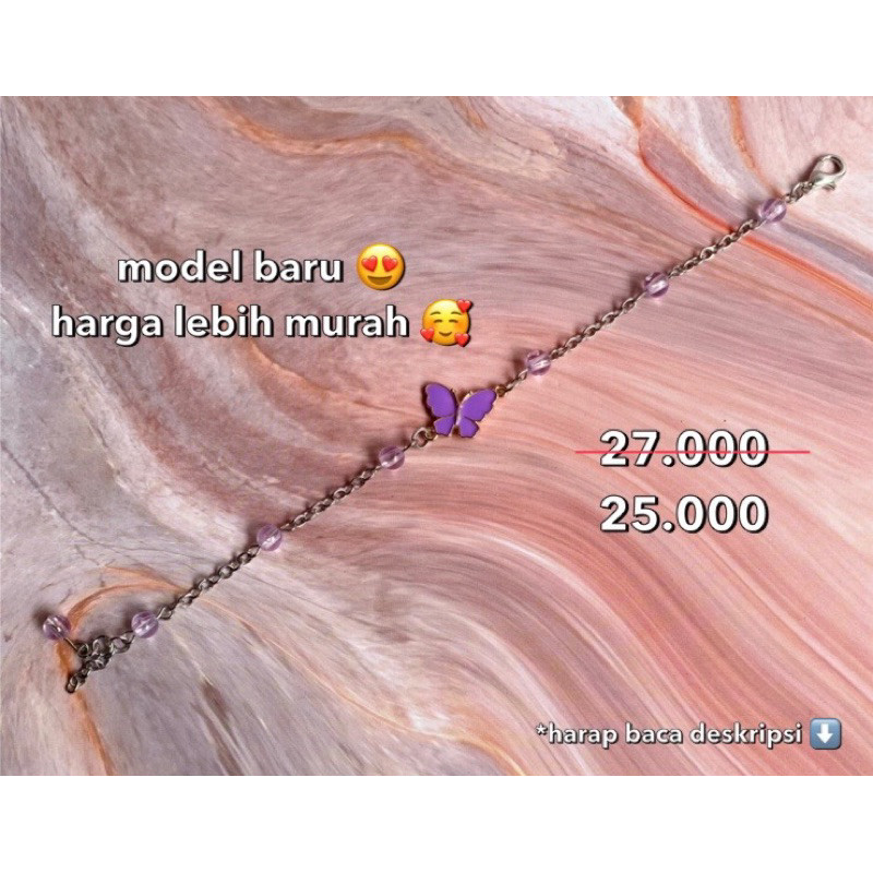 Promo Terbaru Nevertheless Gelang Bracelet Kupu Yoo Na Bi S5