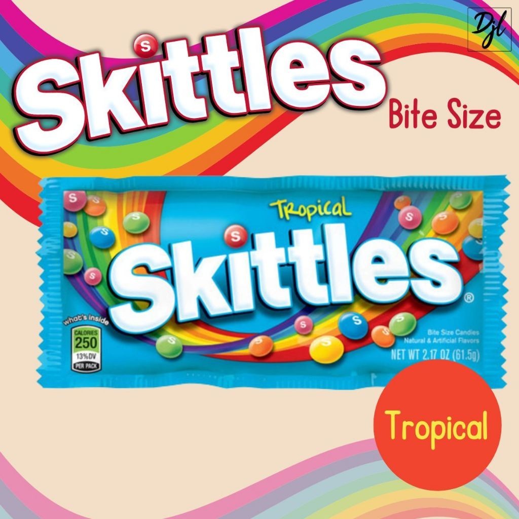 

Skittles Bite Size Candies 61g Calan Permen Import Manis Rasa Buah-Buahan 1 Pcs Candy Food Sna