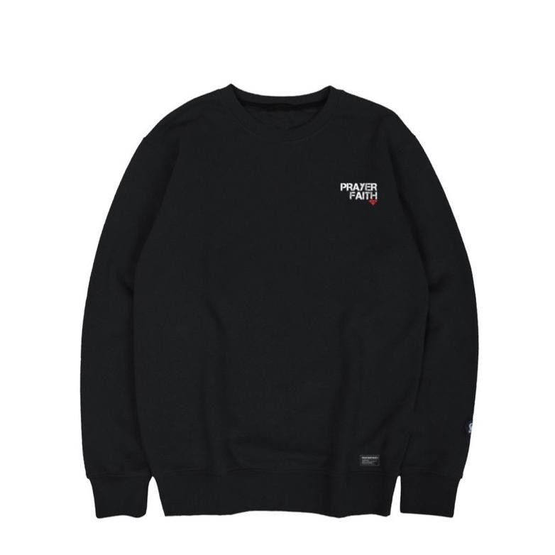 Sweater Kaos Pria Prayerfaith Simple Polos Hitam Wanita Basic