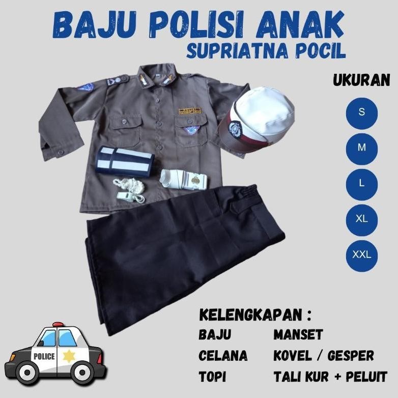 ndl - baju polisi anak perempuan (polantas) / seragam polisi anak