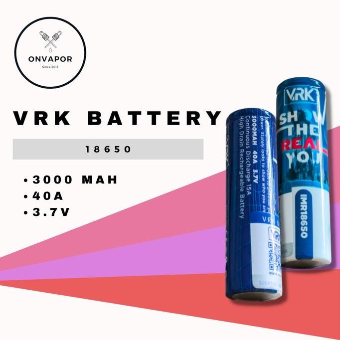 Baterai Battery Vrk Tipe 18650 3000 Mah