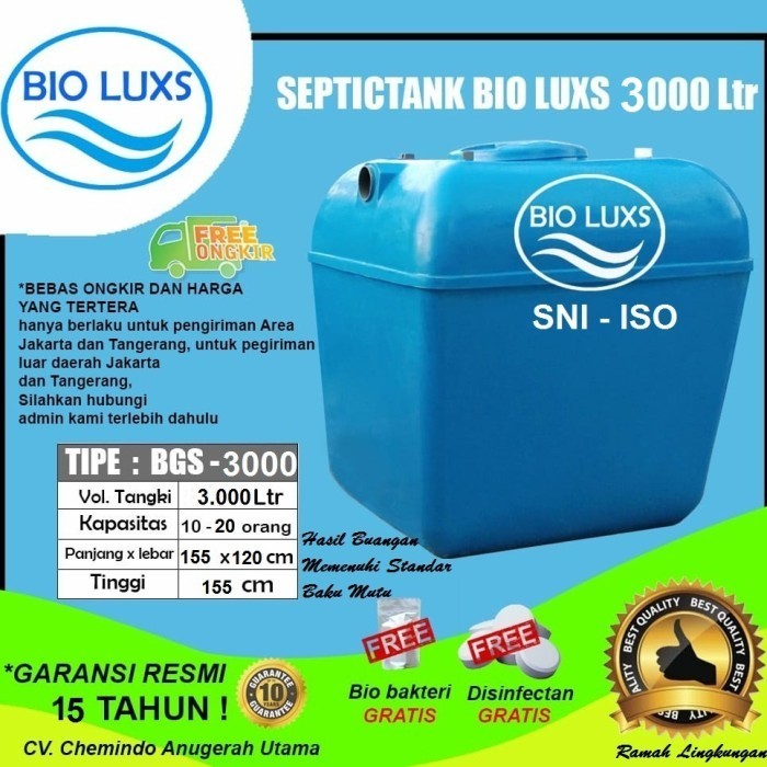 septictank biotech,bioluxs,t BGS 3000 liter