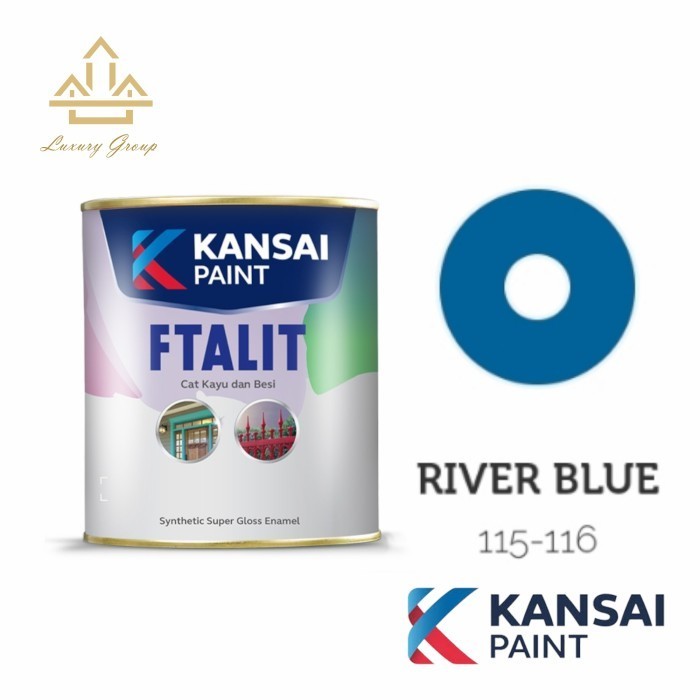 Produk Kansai Ftalit Gloss River Blue 115-116 Cat Kayu dan Besi 20 Kg