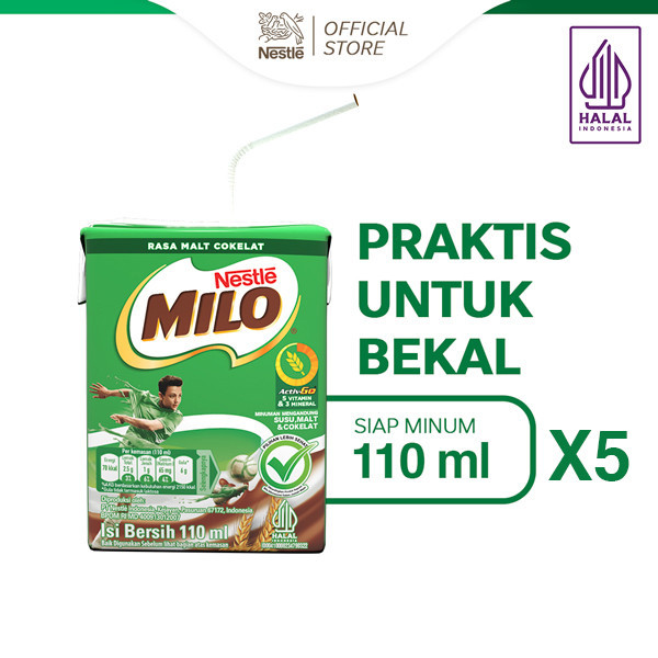 

Milo Activ-Go Minuman Mengandung Susu dan Cokelat UHT 110 ml x 5 pcs