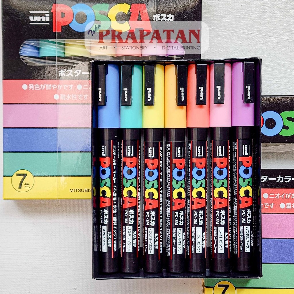 

Uni Posca Set 7C PASTEL Acrylic Paint Marker