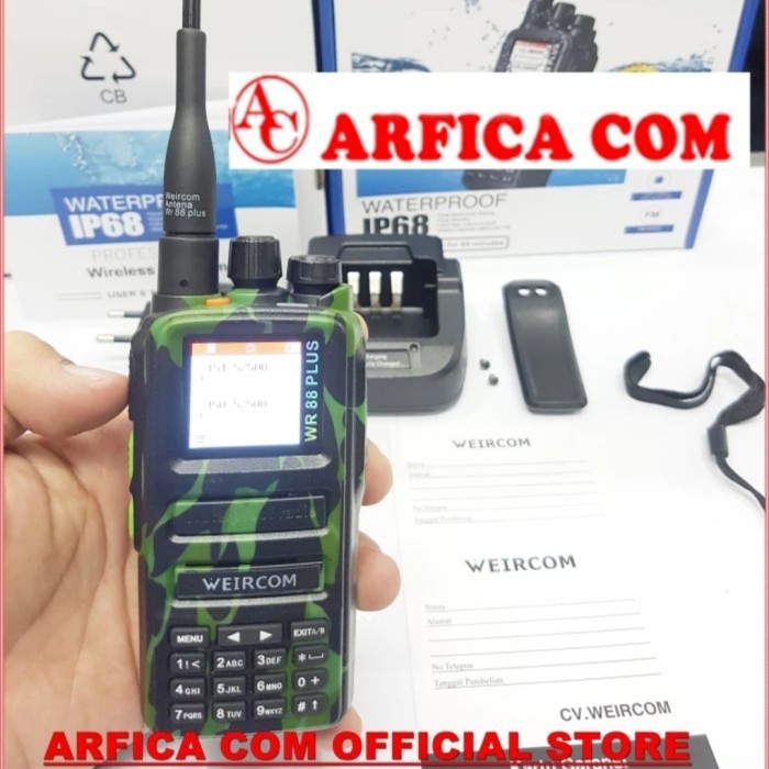 {SyaneShop} HT WEIRCOM WR88 PLUS DUALBAND 10WAT / WR 88PLUS WEIRCOM - Army Limited